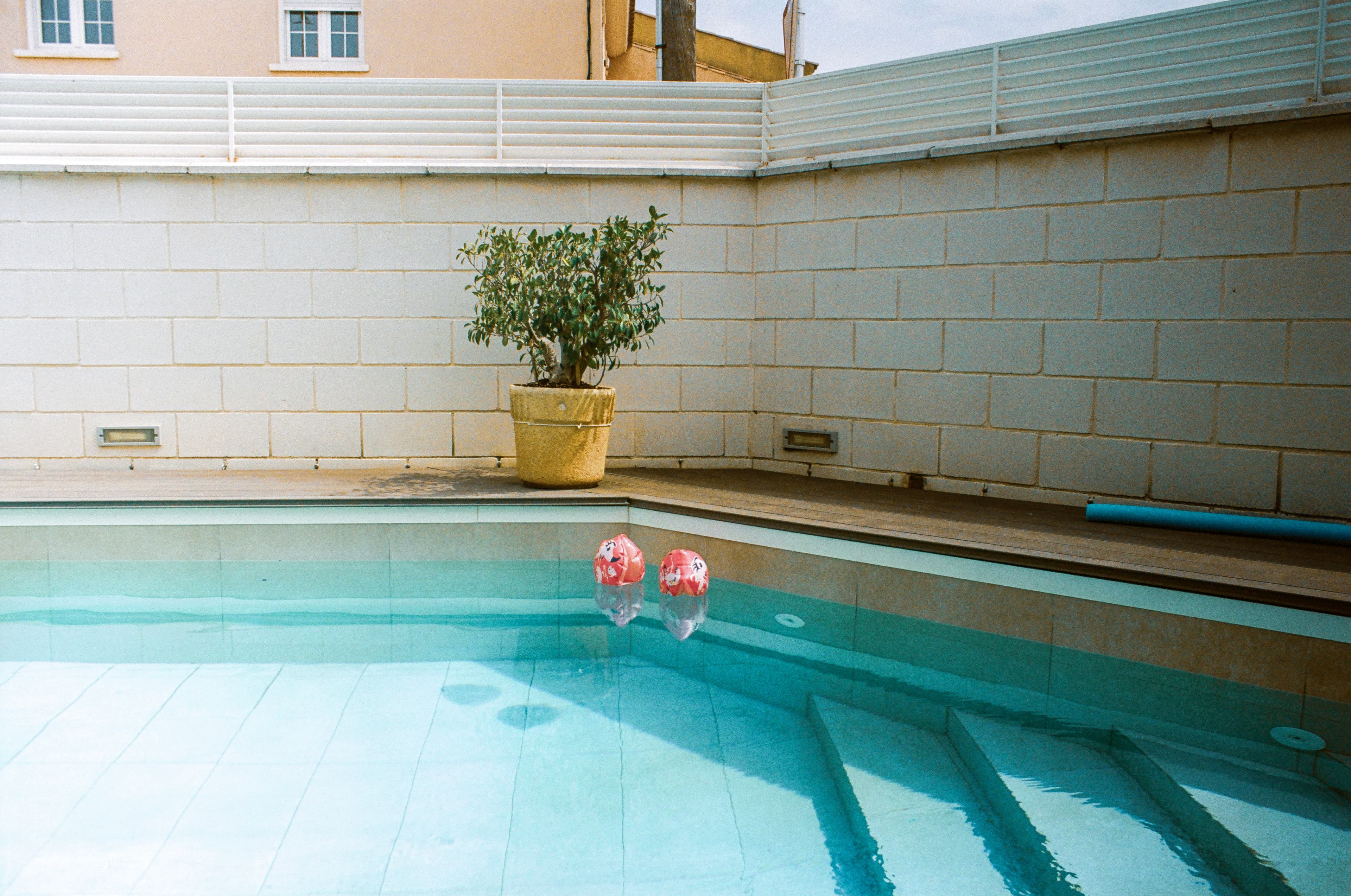 Armbands in a swimming pool.