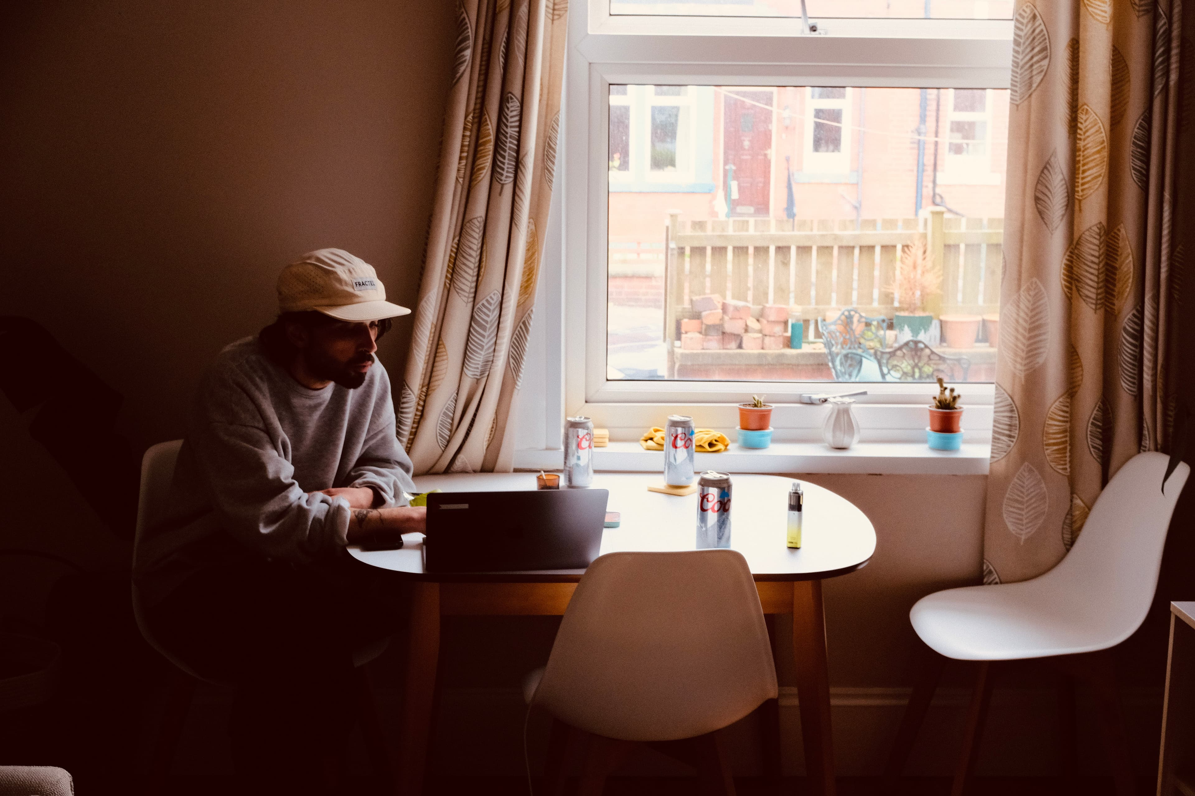 A man in a living room.
