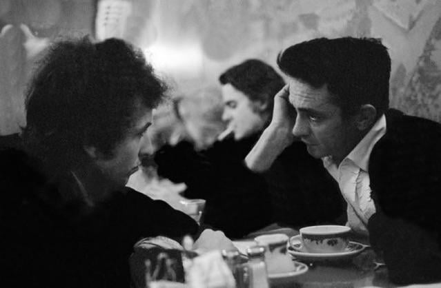 Bob Dylan in conversation with Johnny Cash in a New Jersey Restaurant 1965 : r/bobdylan